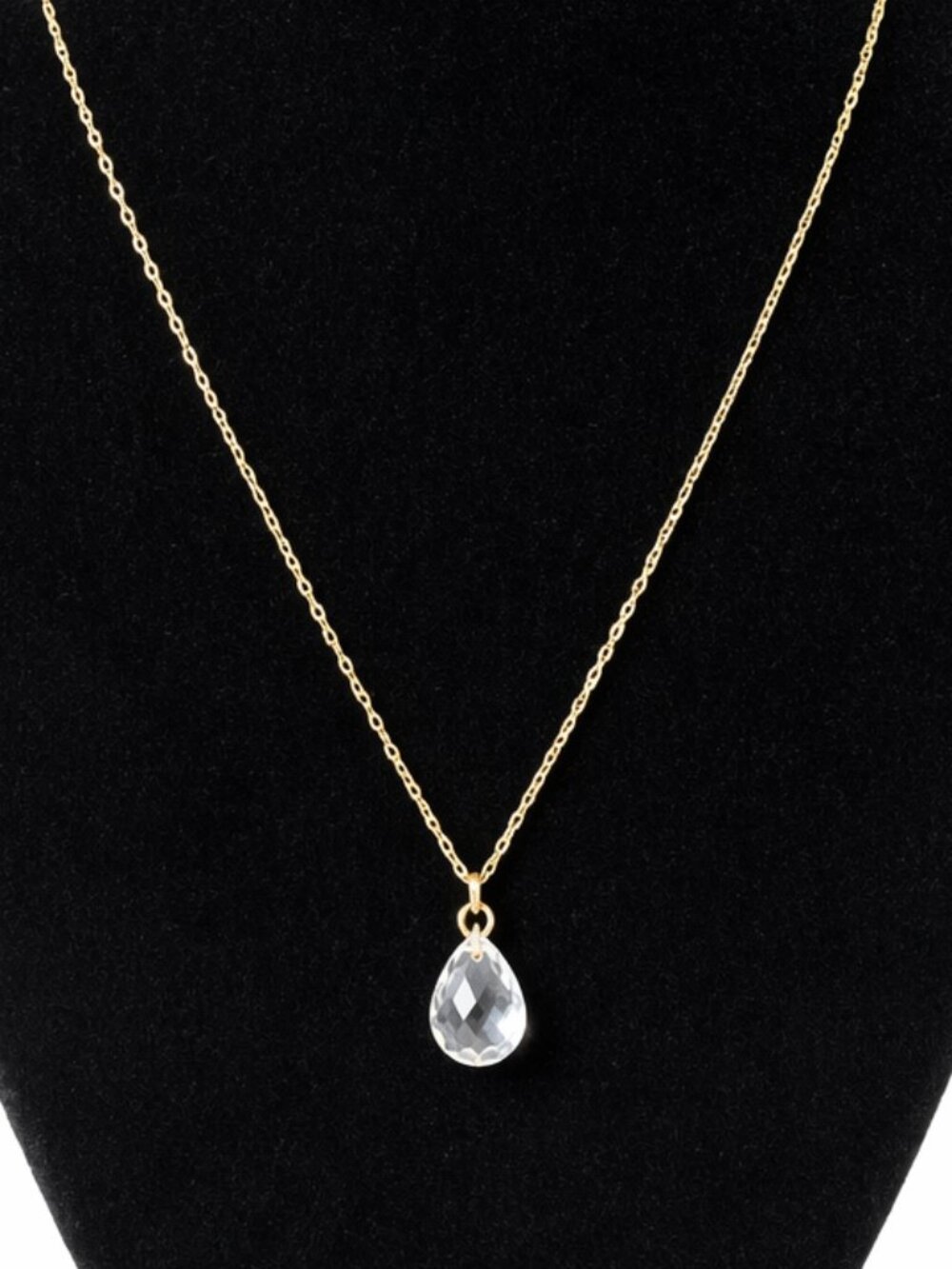 EUC Kendra Scott Gold Tone Teardrop Pendant Necklace - Picture 8 of 8
